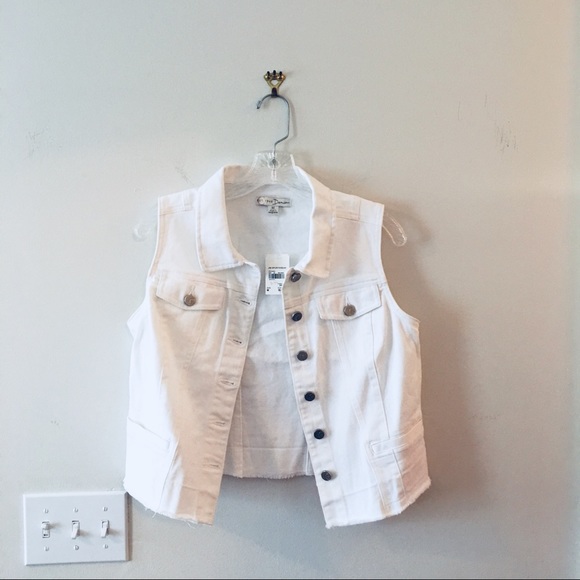 Cato Jackets & Blazers - NWT • CATO • white denim vest